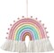 Large Macramé Rainbow Wall Hanging – Handmade Pom-Pom Garland, Boho Rainbow Décor for Kids’ Room, Girls’ Bedroom, Baby Shower, or Nursery